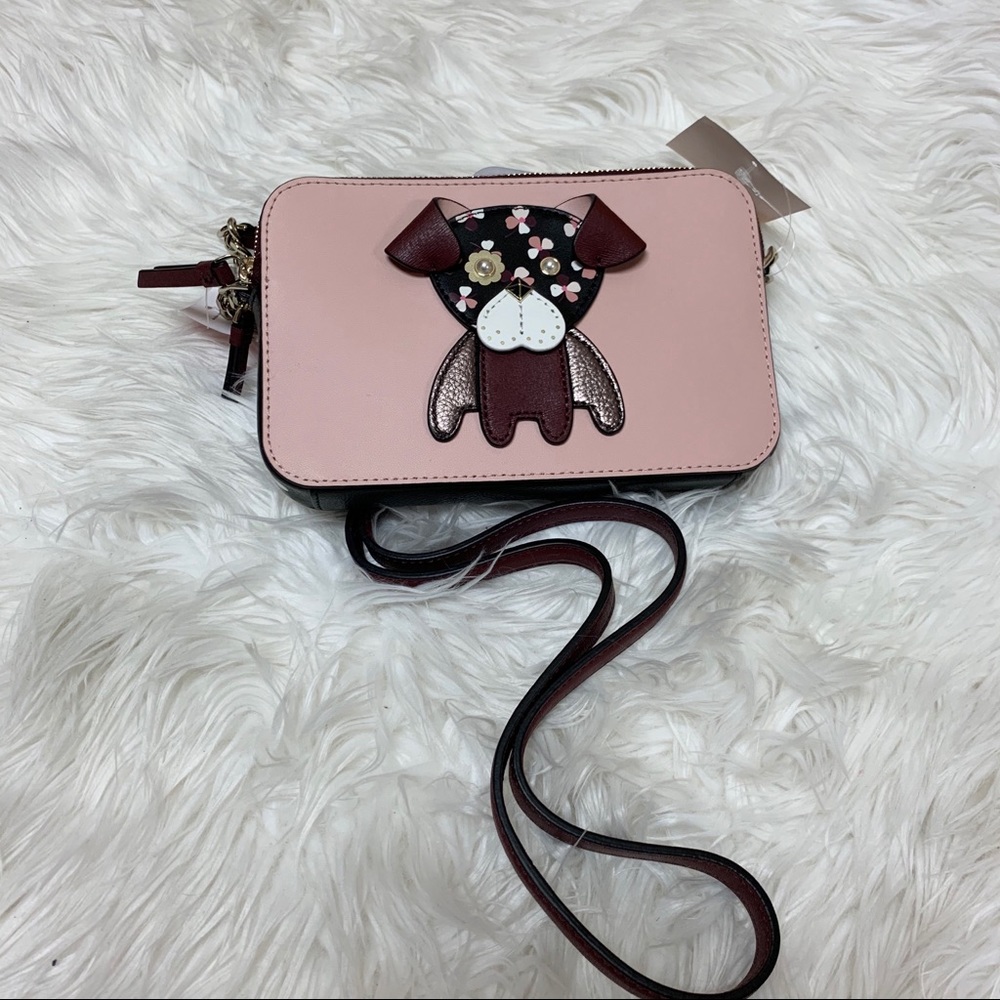 Kate Spade Small Crossbody Floral Pup Double Zip - Picture 4 of 7